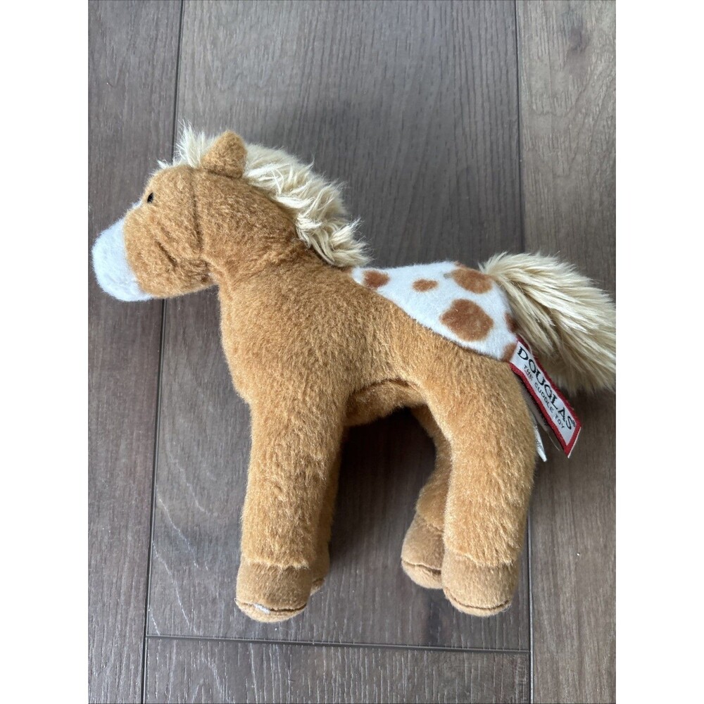 Douglas Cuddle Toys FrecklesGolden Appaloosa Horse 8" Plush Stuffed Animal #4108